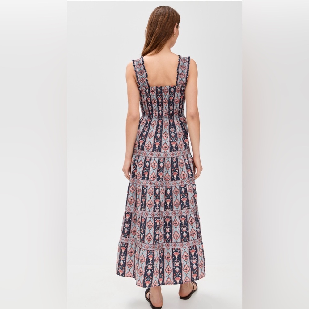 Hill House Home Kimmy Dress in Emma Stripe Navy Multi, Size small - Picture 3 of 10